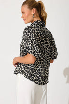 Aeryn Shirt In Black And White Print