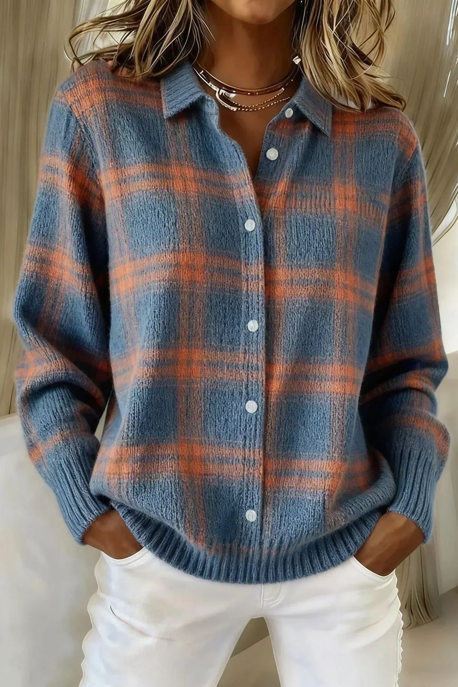 Danique™ | Cloud-Soft Plaid Button-Up