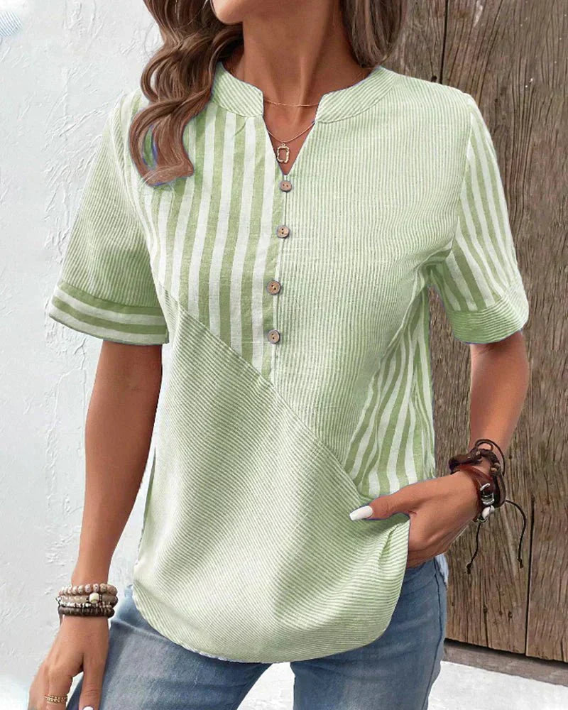 Sienna – Soft Striped Blouse