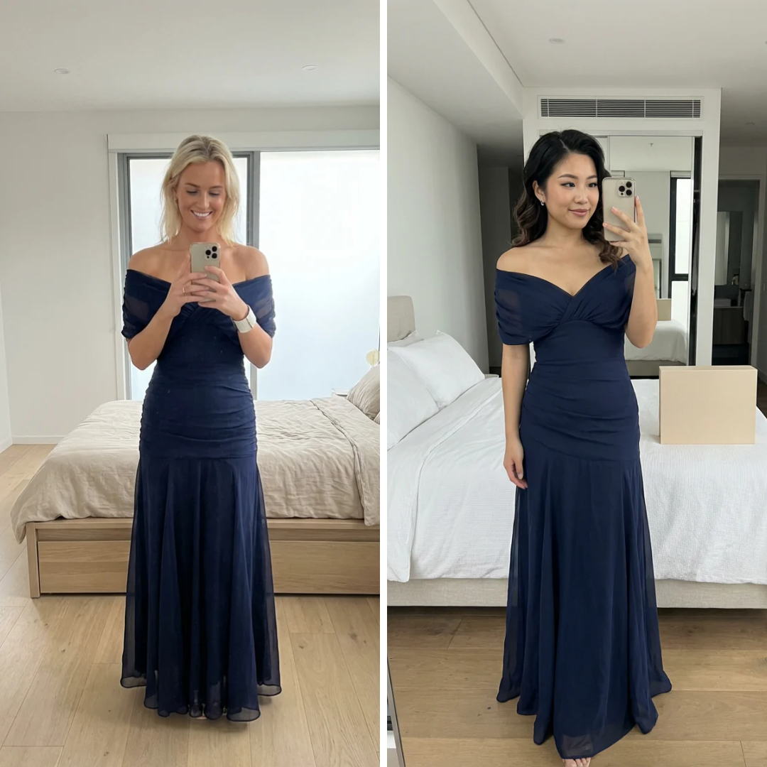 Camille - Navy Maxi Dress
