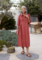 LAURA SHIRTDRESS - TERRACOTTA