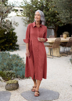 LAURA SHIRTDRESS - TERRACOTTA