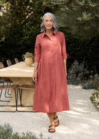 LAURA SHIRTDRESS - TERRACOTTA