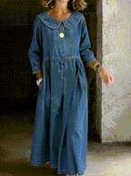 Sarah Collar Denim Dress