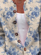 Blue Flora Sweater
