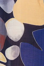 Aeryn Shirt In Navy With Multi Print
