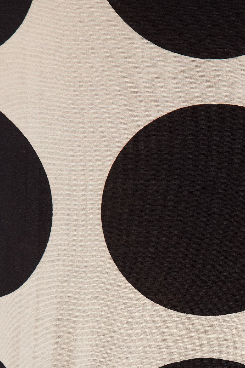 Girona Top In Beige With Black Spot Print Cotton Blend