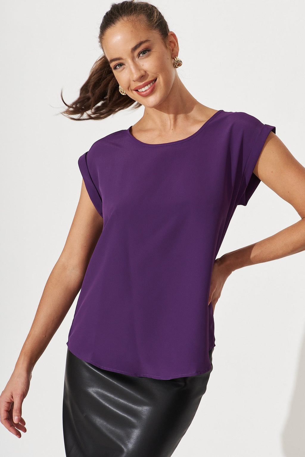 Rejina Top In Purple