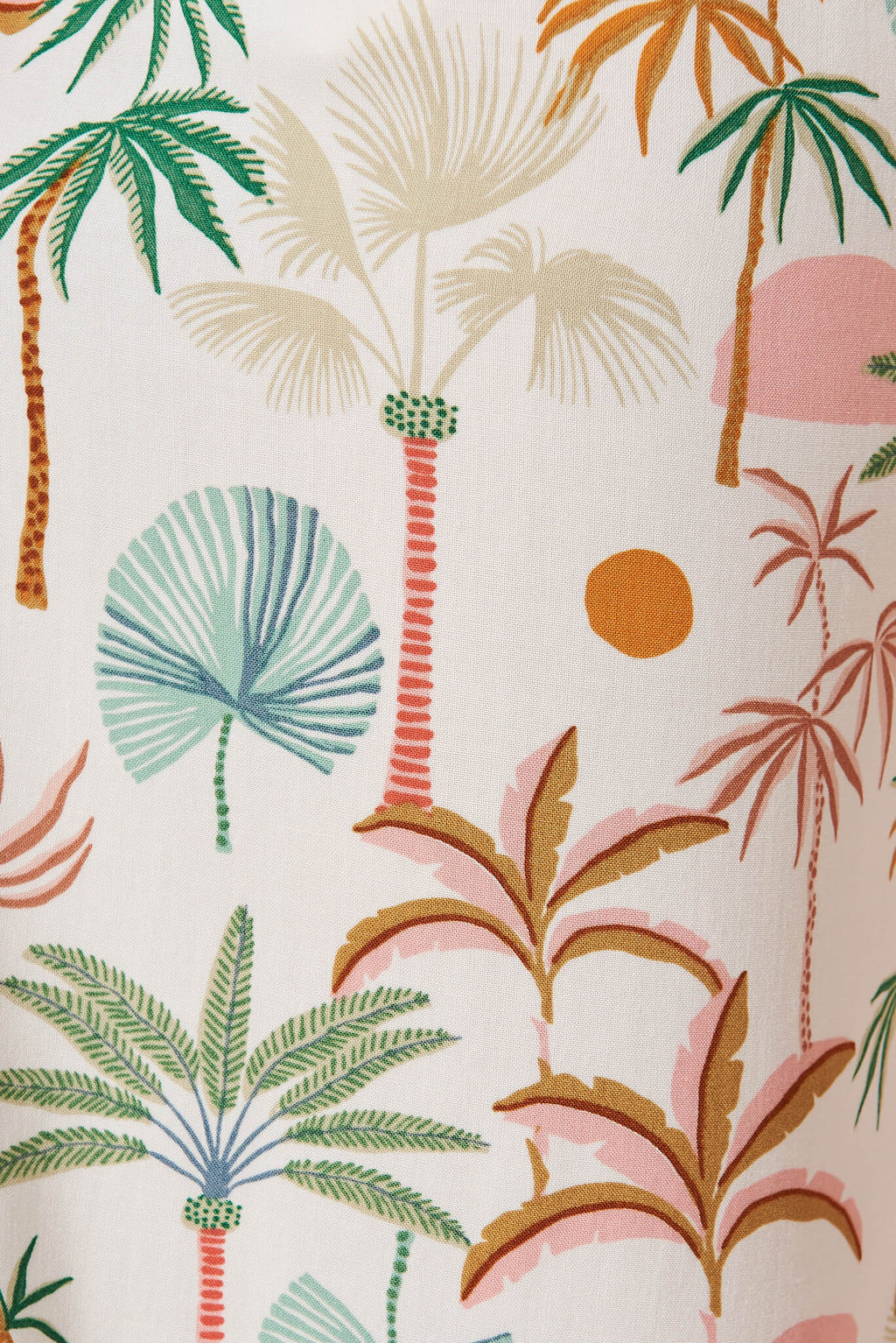 Sandcastle Jumpsuit In Multi Palm Print