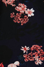 Viviani Zip Top In Navy With Pink And Blush Floral