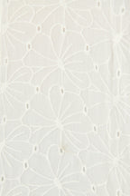 Soft Horizon Top in White Floral Broderie