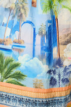 Maui Playsuit in Blue Multi Print