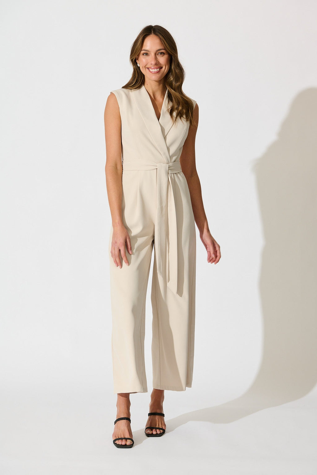 Arden Jumpsuit in Beige