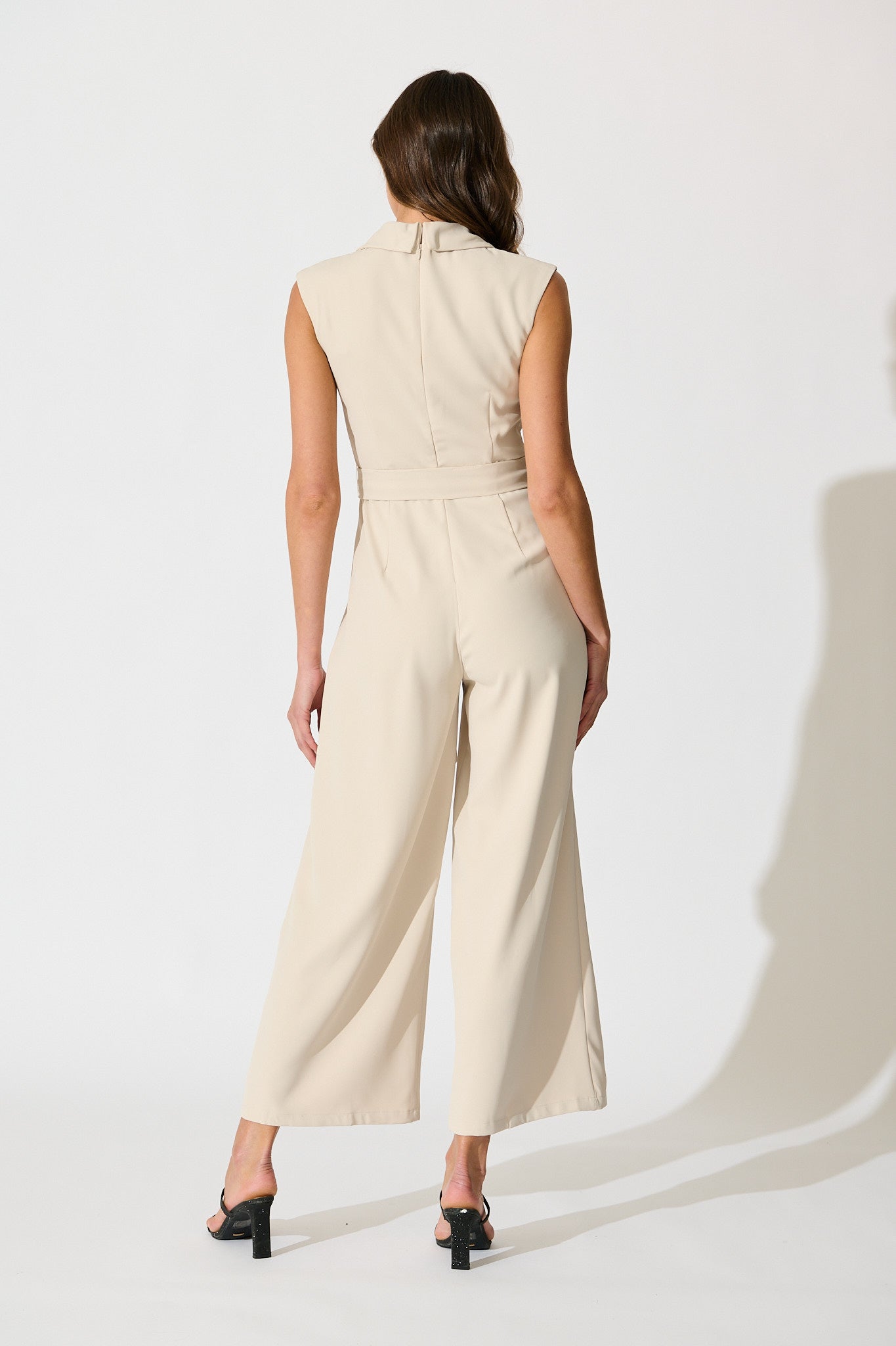 Arden Jumpsuit in Beige