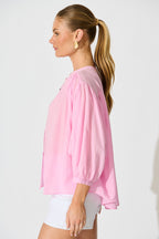Riva Top in Pink Cotton