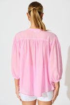 Riva Top in Pink Cotton