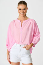 Riva Top in Pink Cotton