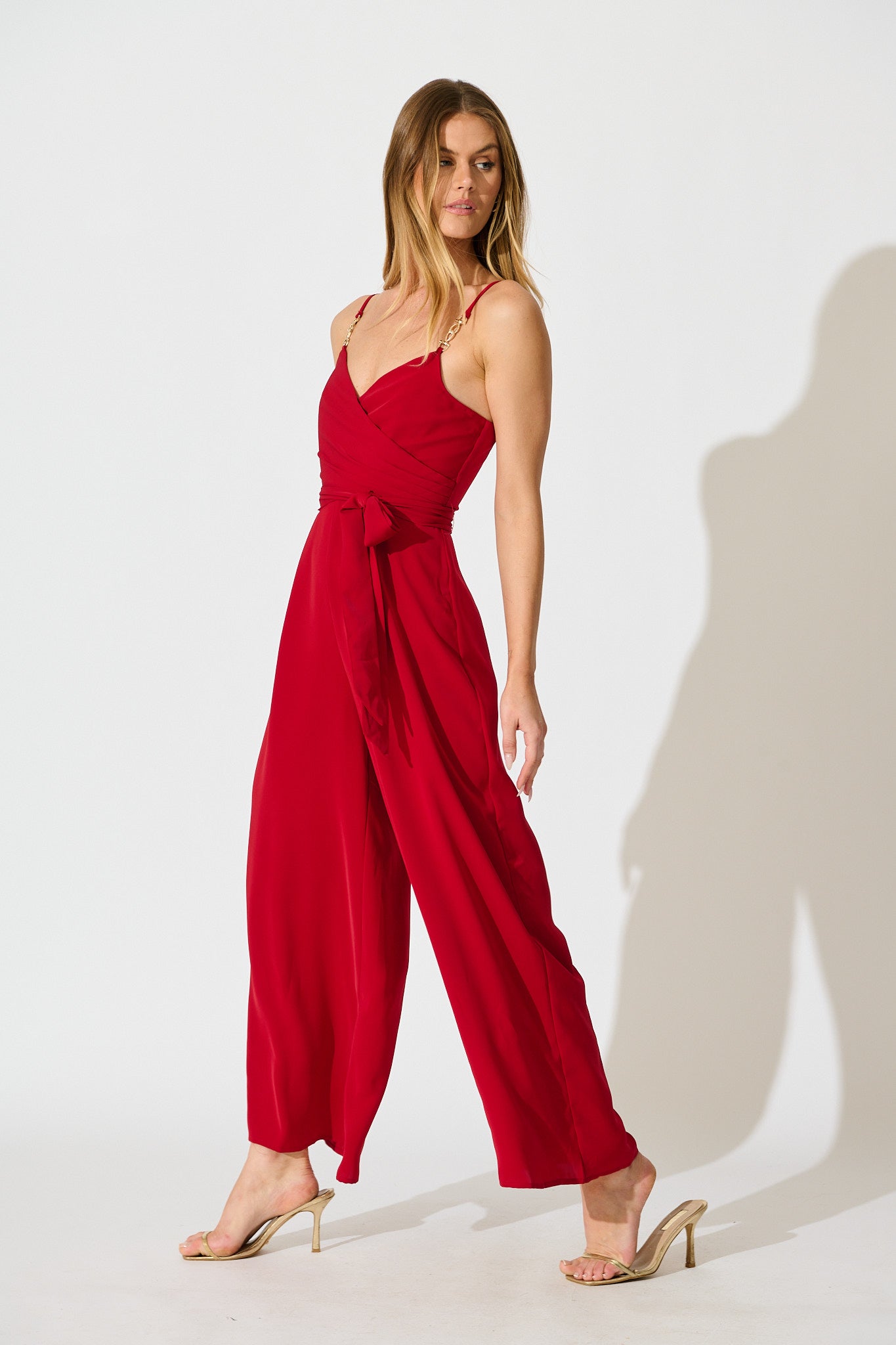 Lilwen Maxi Jumpsuit in Wine