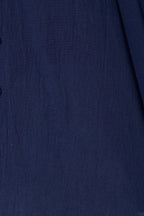 Lombard Top in Navy Cotton Linen