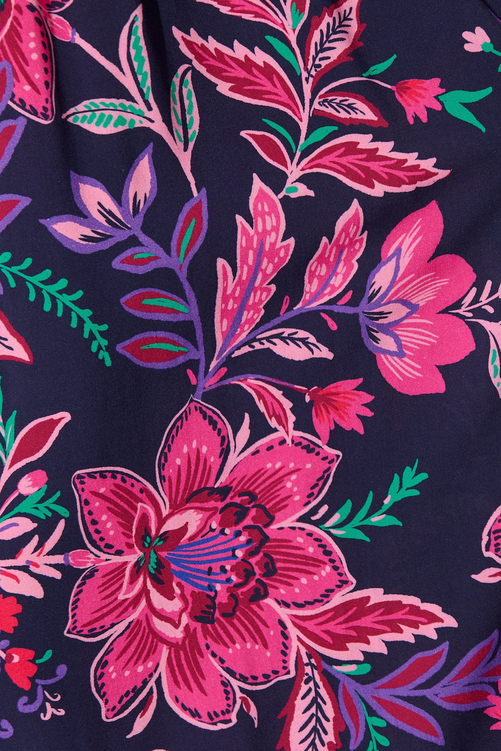 Sumire Jumpsuit in Navy with Pink Floral