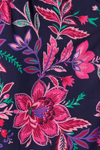 Sumire Jumpsuit in Navy with Pink Floral