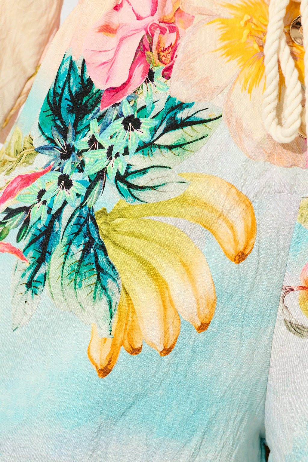 Island Dreamscape Playsuit in Multi Tropical Floral Print