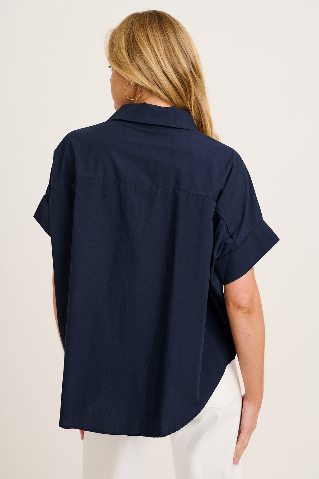 Refined Shirt in Navy Cotton