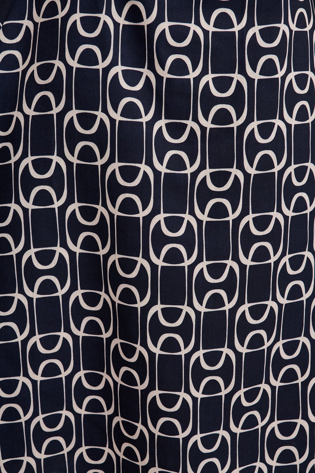 Styled for Success Midi Dress in Navy Geometric Print Linen Blend
