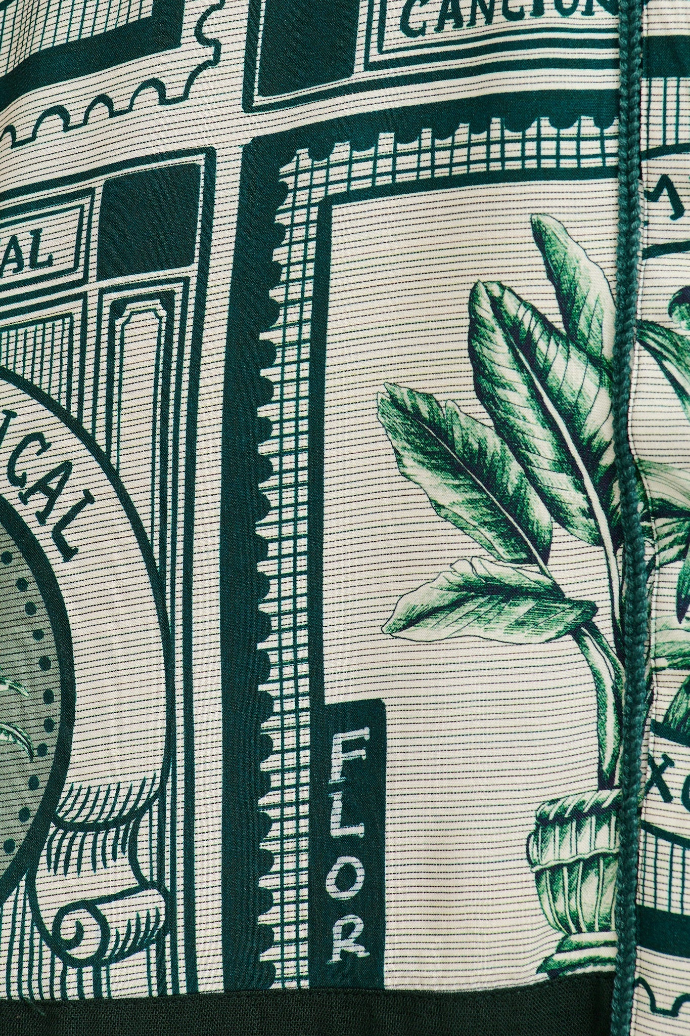 Underestimated Shirt Dress in Green Tiles Print