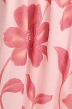 Lustre Midi Dress In Pink Floral Chiffon