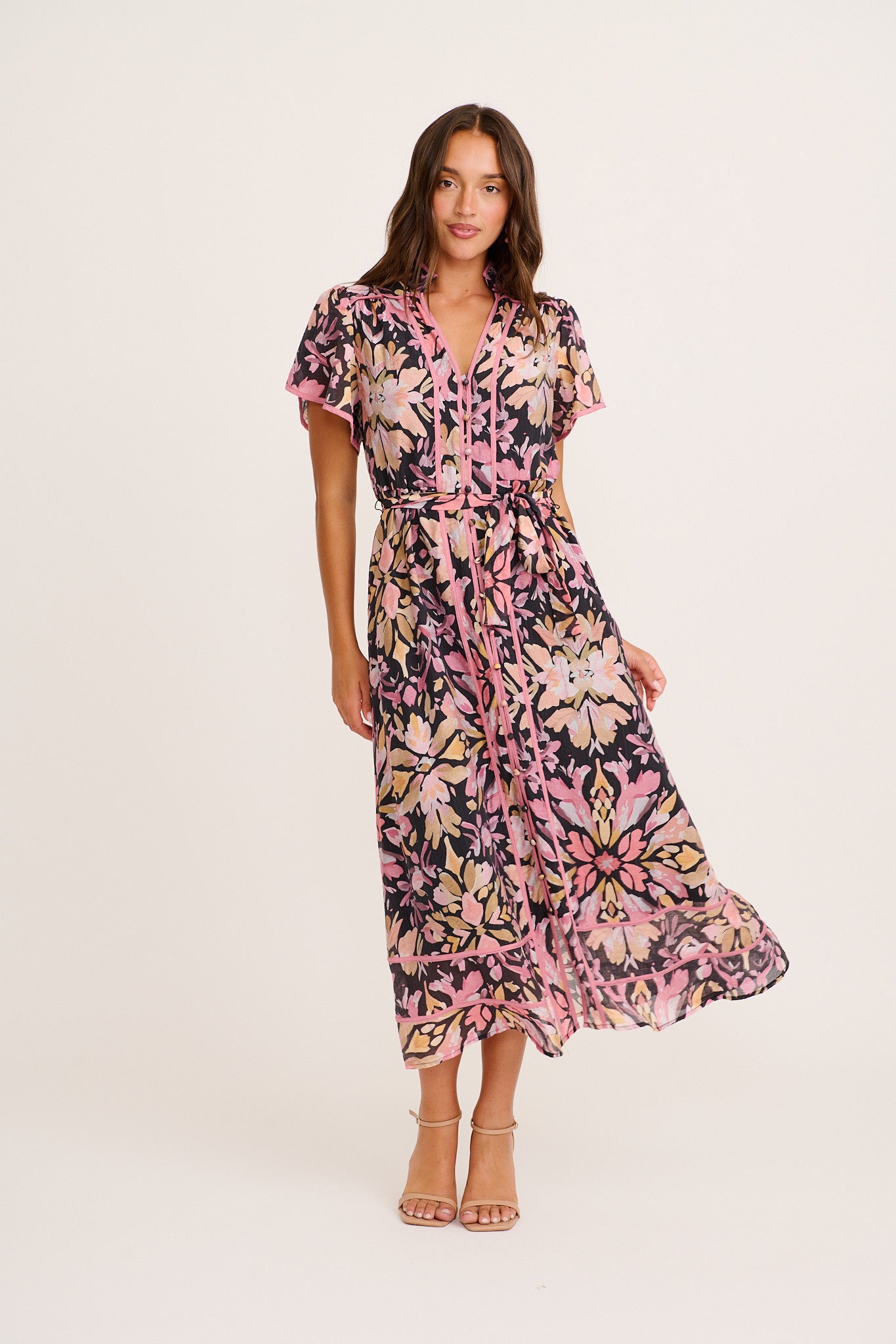 Wild Love Maxi Dress in Black Multi Floral