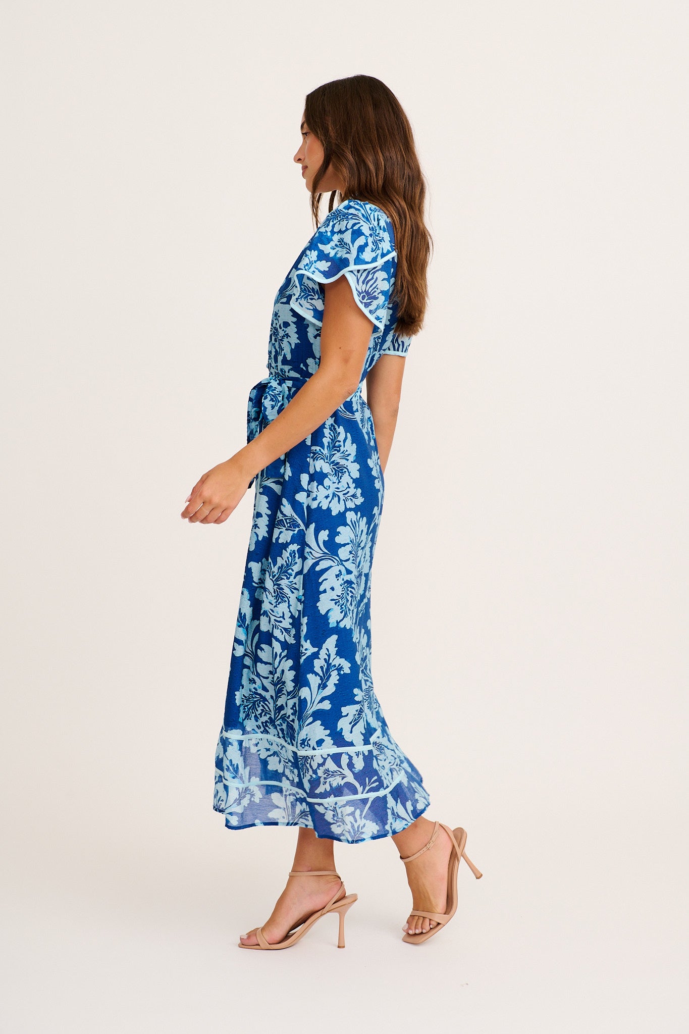 Wild Love Maxi Dress in Blue Floral