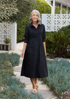 LAURA SHIRTDRESS - BLACK