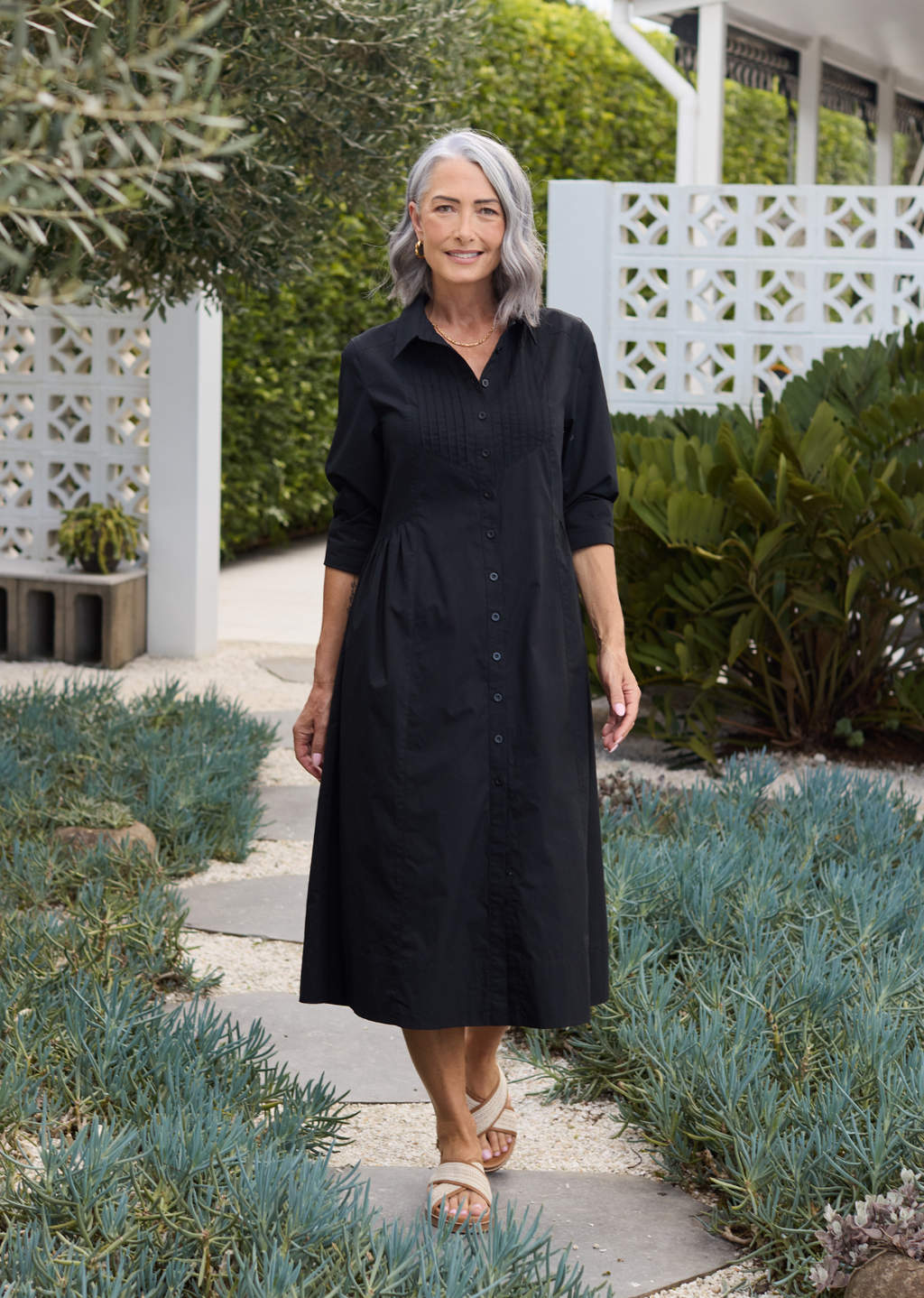 LAURA SHIRTDRESS - BLACK