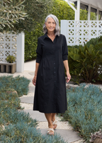 LAURA SHIRTDRESS - BLACK