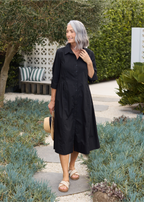 LAURA SHIRTDRESS - BLACK
