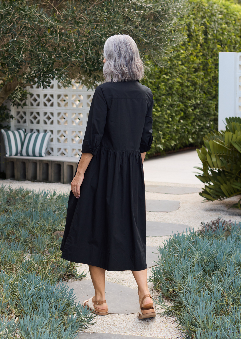 LAURA SHIRTDRESS - BLACK