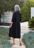 LAURA SHIRTDRESS - BLACK