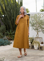 LAURA SHIRTDRESS - MUSTARD YELLOW