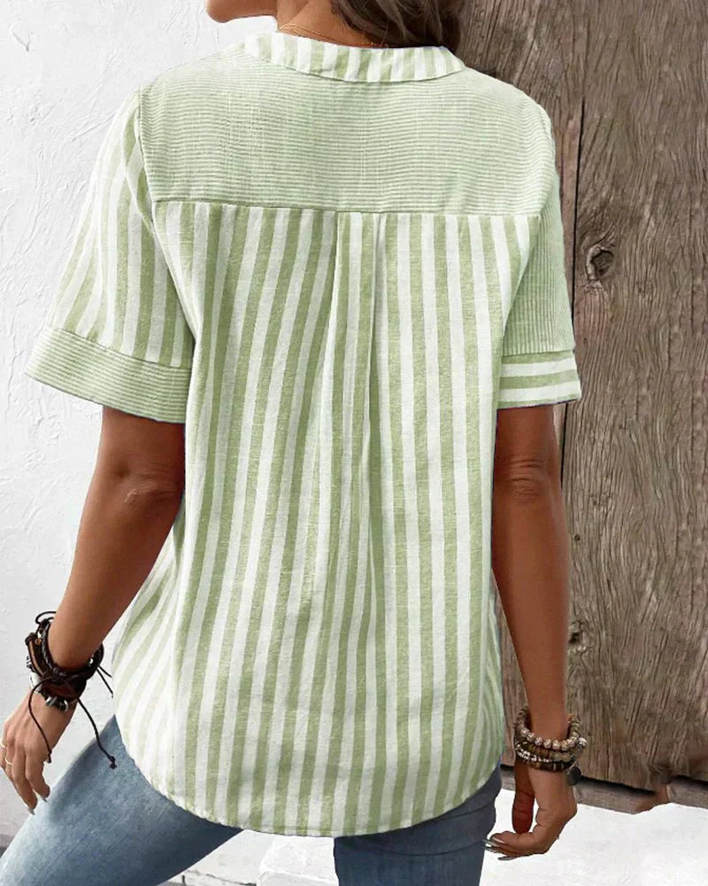 Sienna – Soft Striped Blouse