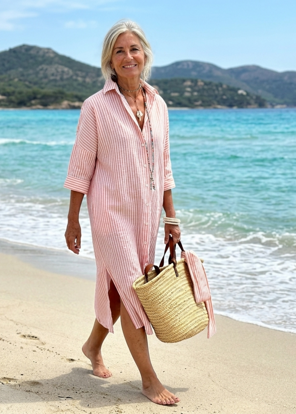 Corinne™ | Classic Striped Shirt Maxi