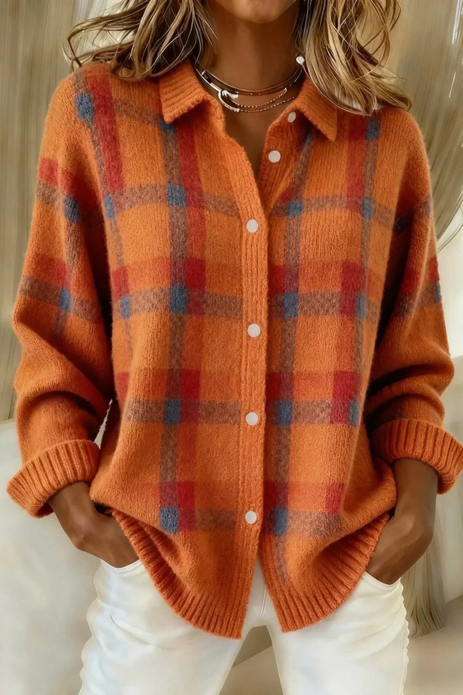 Danique™ | Cloud-Soft Plaid Button-Up