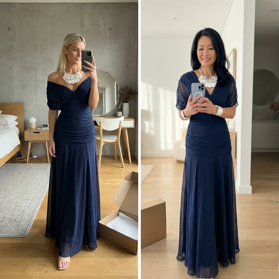 Camille - Navy Maxi Dress