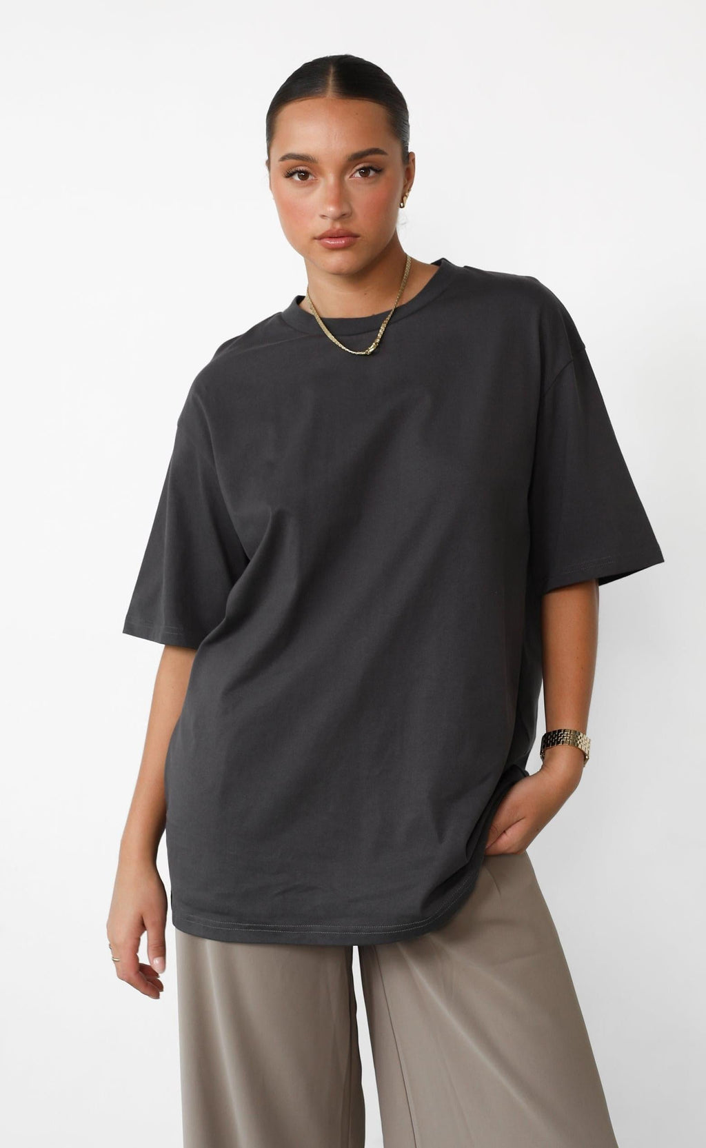 Luca Oversized Tee (Slate)
