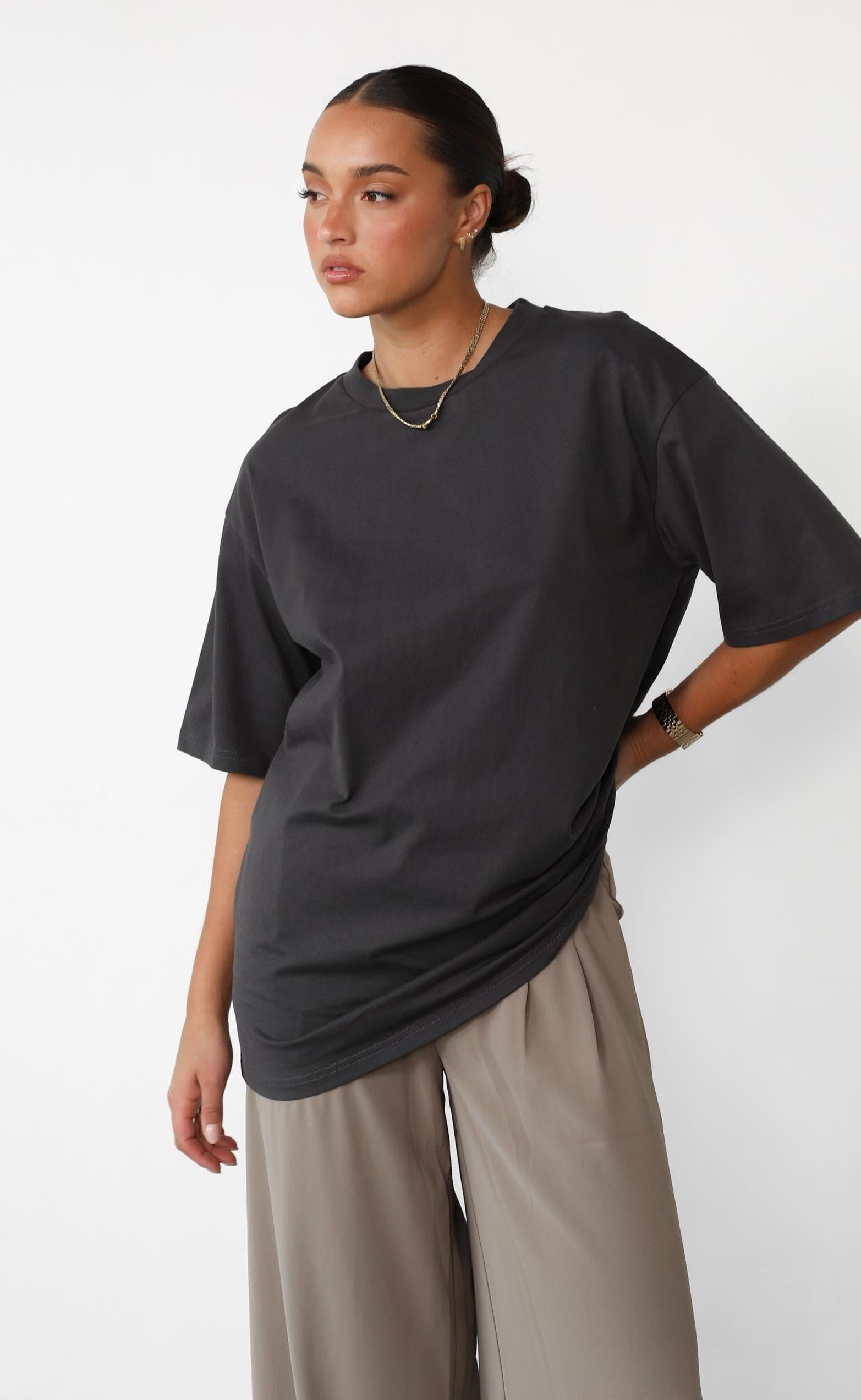 Luca Oversized Tee (Slate)