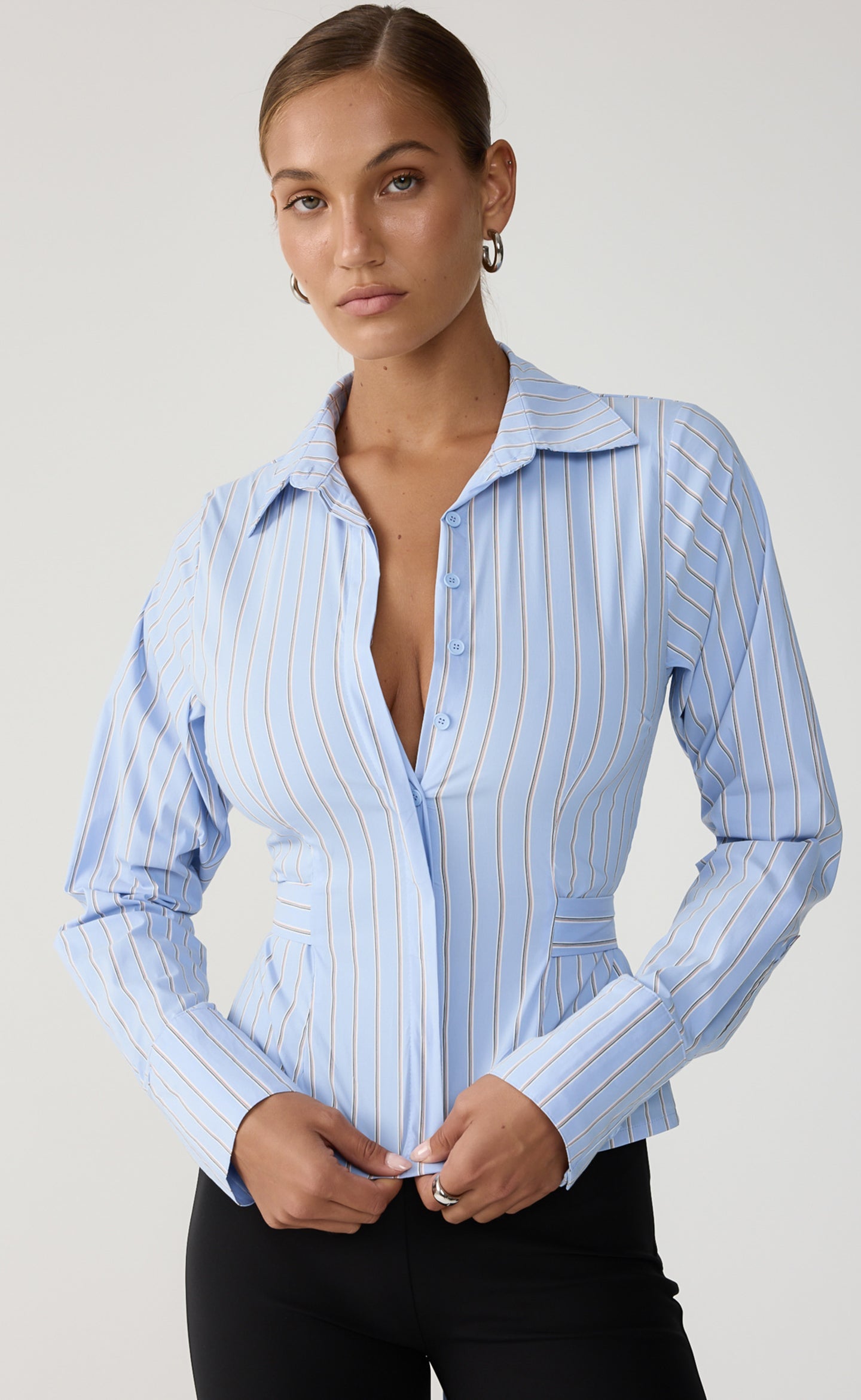 Jettson Shirt (Blue/Choc Stripe)