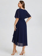 pretty FLORENCIA|Plus Size Midi Printed Mermaid Chiffon Dress