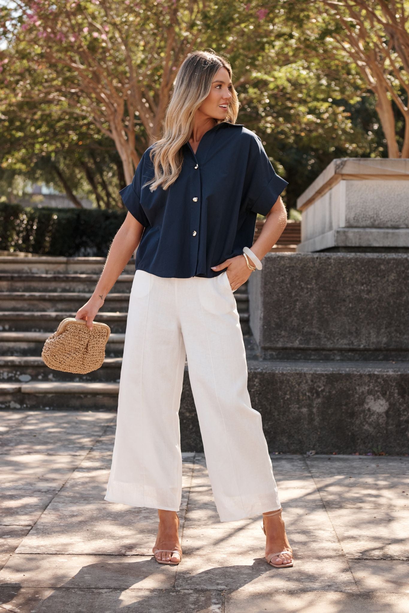 Refined Shirt in Navy Cotton