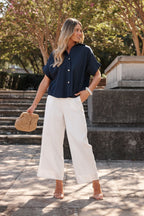 Refined Shirt in Navy Cotton