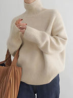 Yeke - Cozy Turtleneck Cardigan